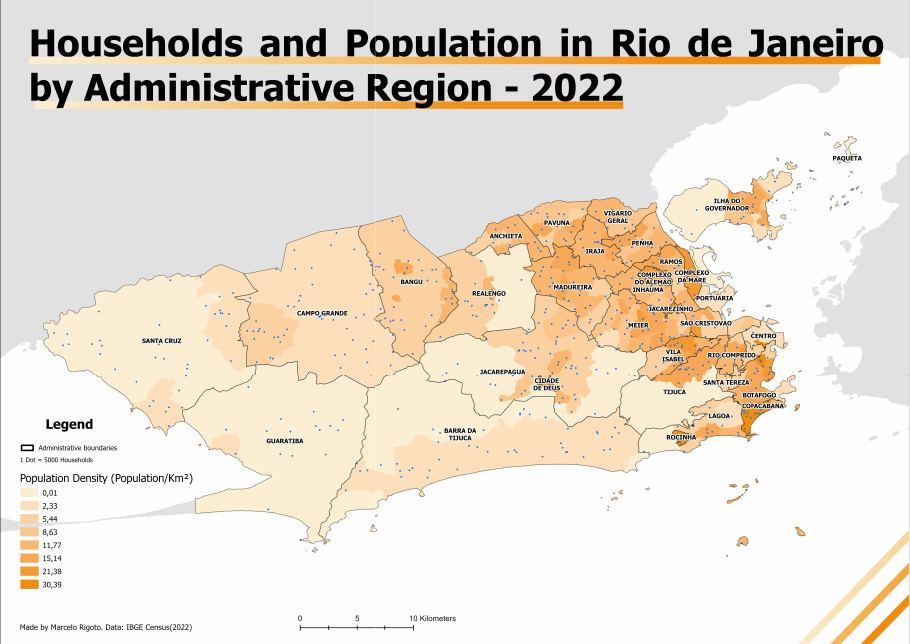Households and Population in Rio de Janeiro